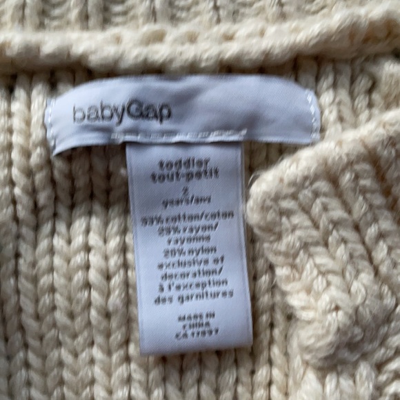 4/$20 Baby Gap Open Knit Crop Cardigan Sz 2 - Picture 3 of 4